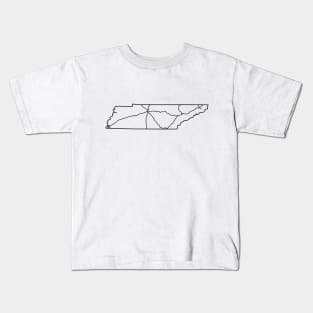 TN Interstate (Black) Kids T-Shirt